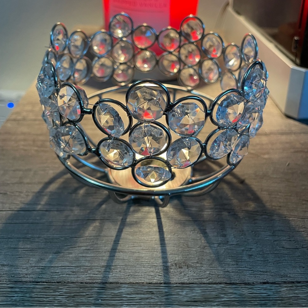 Nanette Lepore Metal & Crystal Candle Holder